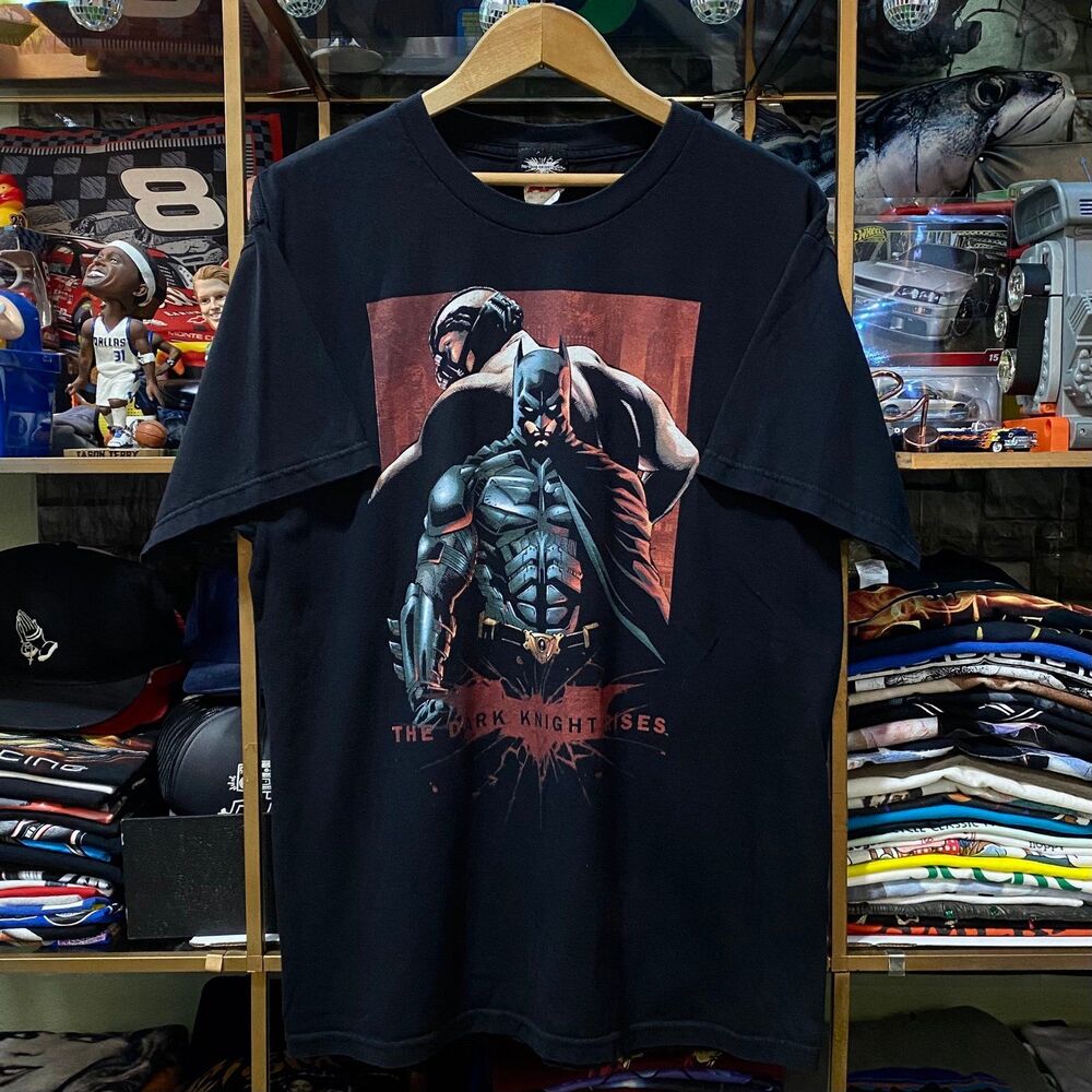 The Dark Knight Rises Batman Bane T-Shirt Large 2012 DC Comics Alstyle Black